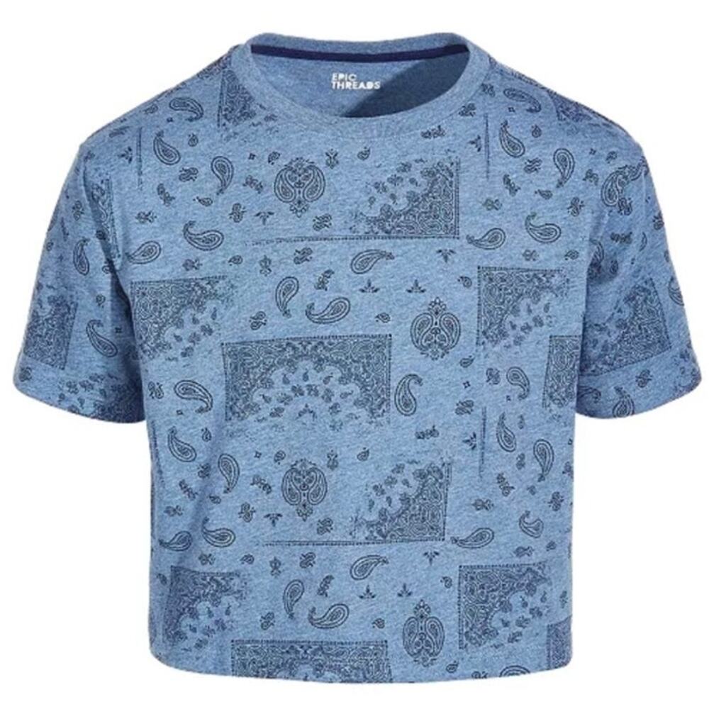 Epic Threads Big Girls Bandana-Print Boxy T-Shirt Size XL